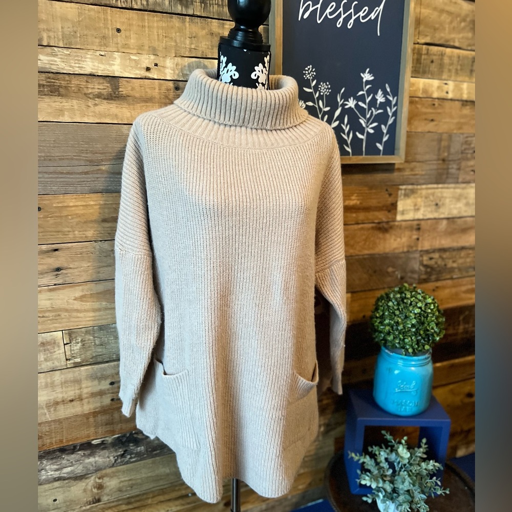 Khaki mock sweater